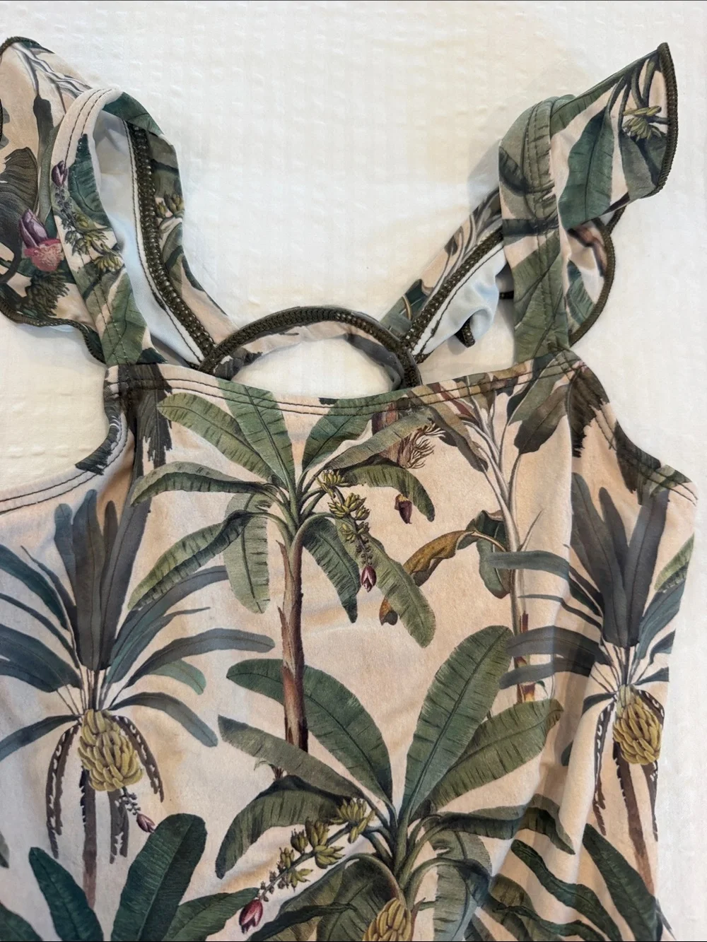 Girls' Tropical Palm One-Piece Swimsuit - Green